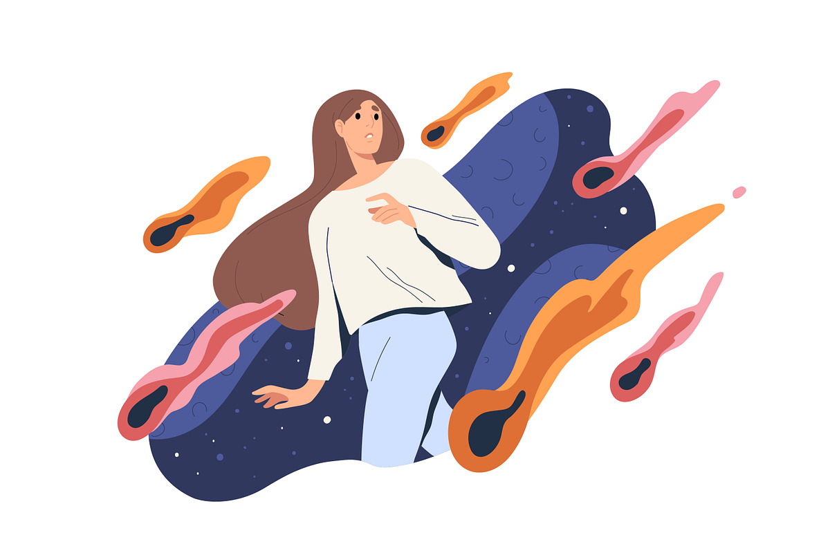 People with meteor shower concept, a Person Illustration by Good Studio (Photo 2 of 6)