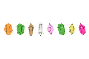 Glass shiny crystals. Mystical, an Object Illustration by GraphiShop
