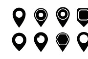 Modern location pin silhouettes, an Illustration by Amazin_art (Thumbnail 25 of 31)