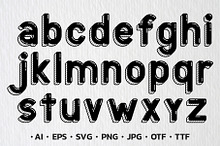 Handwritten Ink Alphabet Letter Font