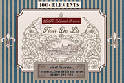 Vector Fleur de Lis & Flourishes, an Object Illustration by FleurArt (Thumbnail 1 of 17)