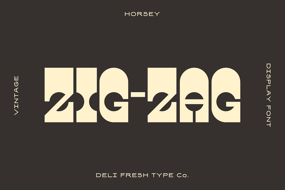 Horsey: A Big Clunky Typeface, a Sans Serif Font by DeliFreshTypeCo. (Photo 4 of 4)