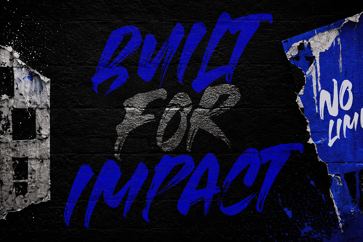 Million Space Urban Rough Font, a Handwritten Font by RantautypeStudio (Photo 3 of 17)