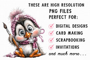 Quirky Penguin Clipart PNG, an Illustration by Libby Wishes (Thumbnail 6 of 6)