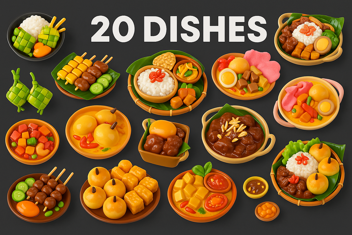 Eid Food Dishes Illustration Pack, a Food Illustration by PanduYudhaSatria (Photo 2 of 2)