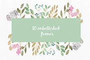 Embellished Frames: flowers & leaves, a Decorative Illustration by MaraquelaStudio (Thumbnail 2 of 8)