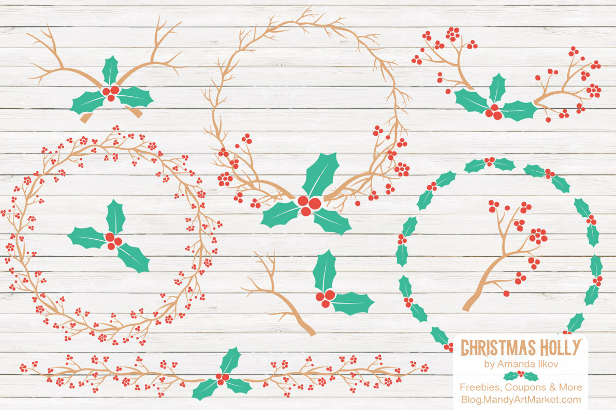 Cherry Bomb Christmas Holly, an Illustration by Amanda Ilkov (Photo 1 of 5)