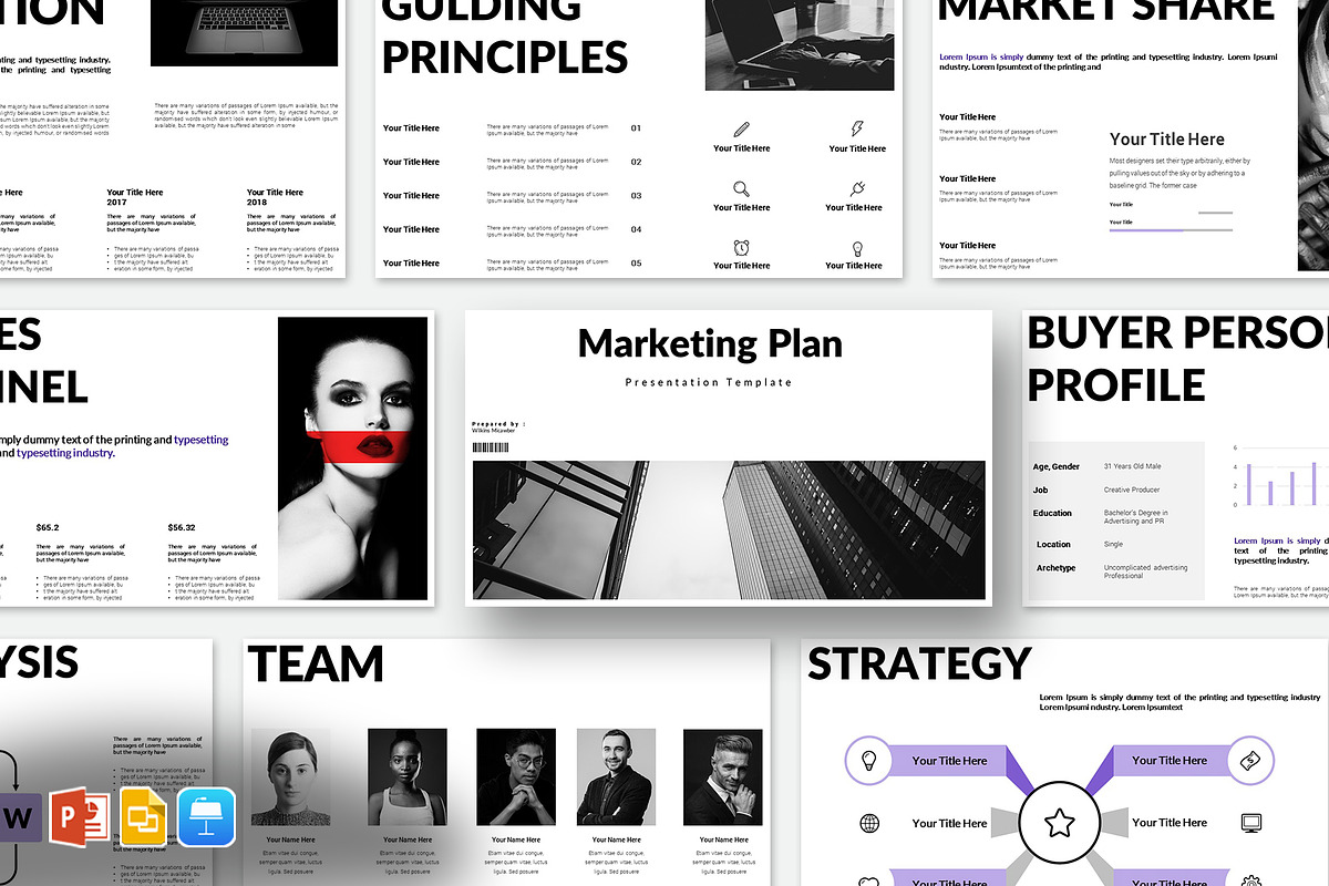 Marketing Plan Presentation, a Marketing Template by Blackcloud_Creations (Photo 1 of 6)