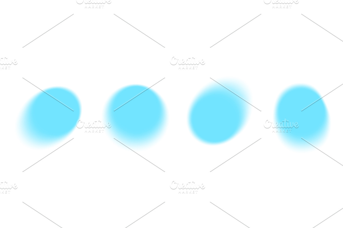 Dreamy y2k circle set with aura glow, an Illustration by YuliiaOsadcha