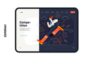Company, flat web illustrations, a Templates & Theme by Grivina's shop (Thumbnail 18 of 27)