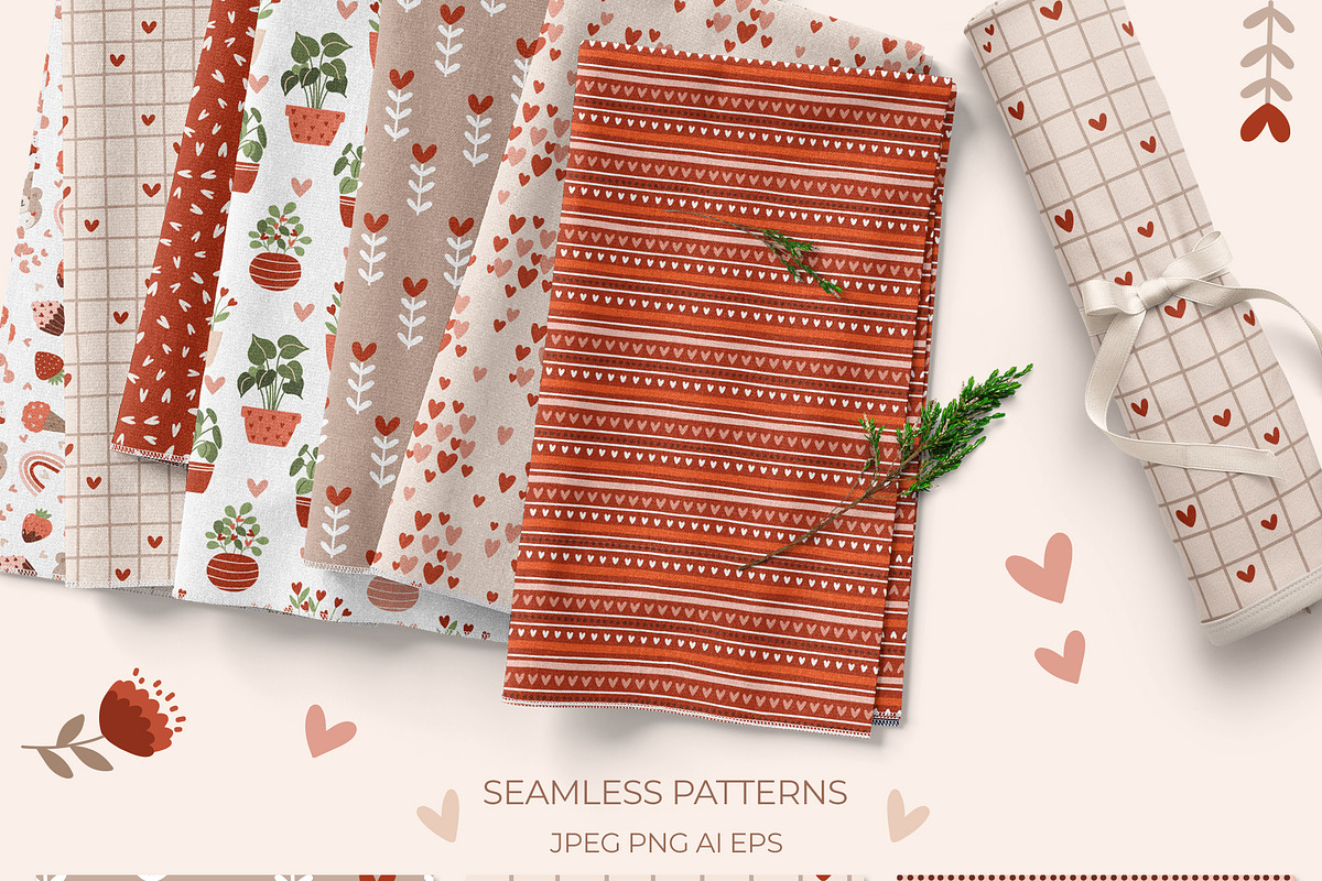 Valentines Day clipart & pattern, an Object Graphic by Cozy pattern shop (Photo 4 of 7)