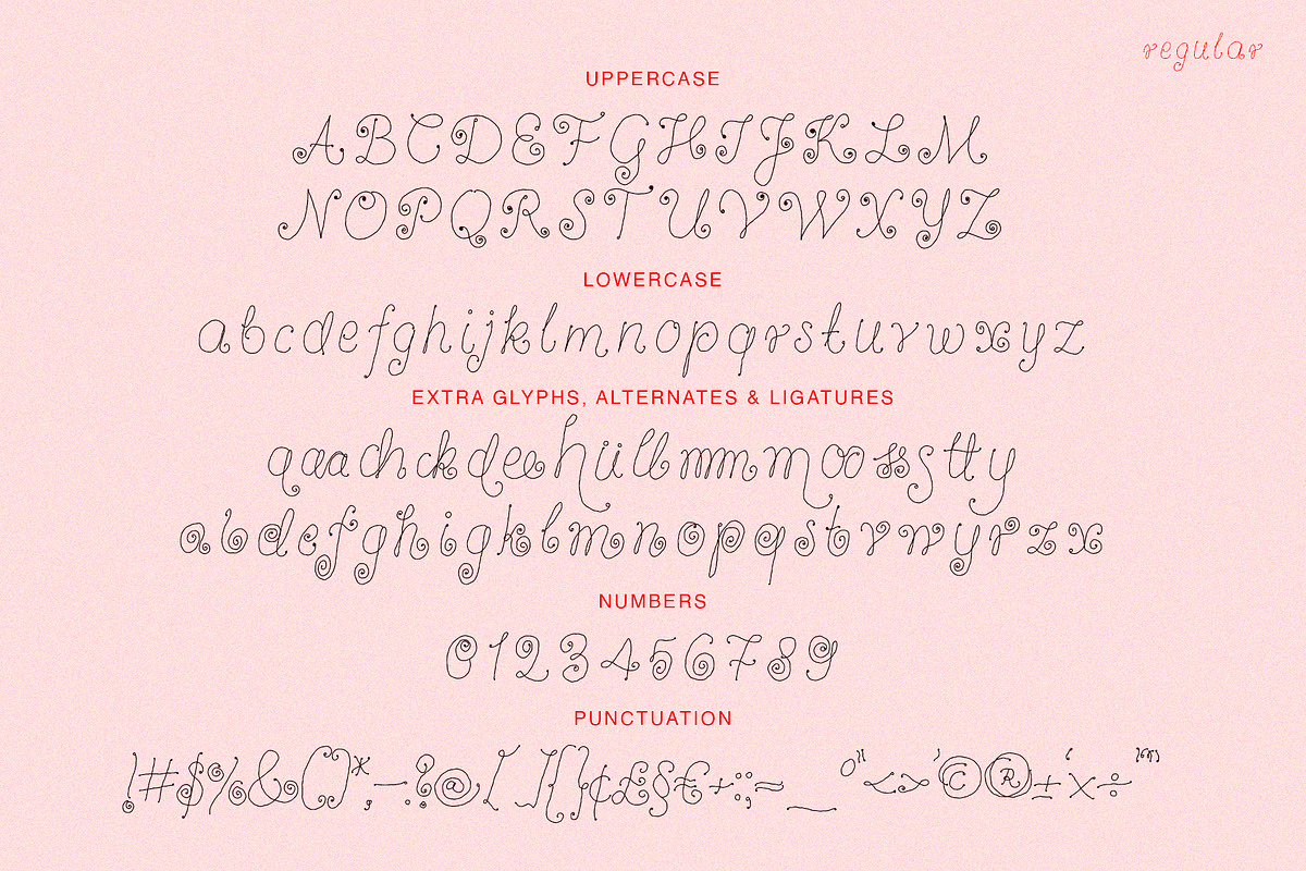 Vanilla Snail Curly Font Collection, a Handwritten Font by ana & yvy (Photo 8 of 12)