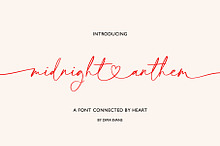 Midnight Anthem heart swashes font