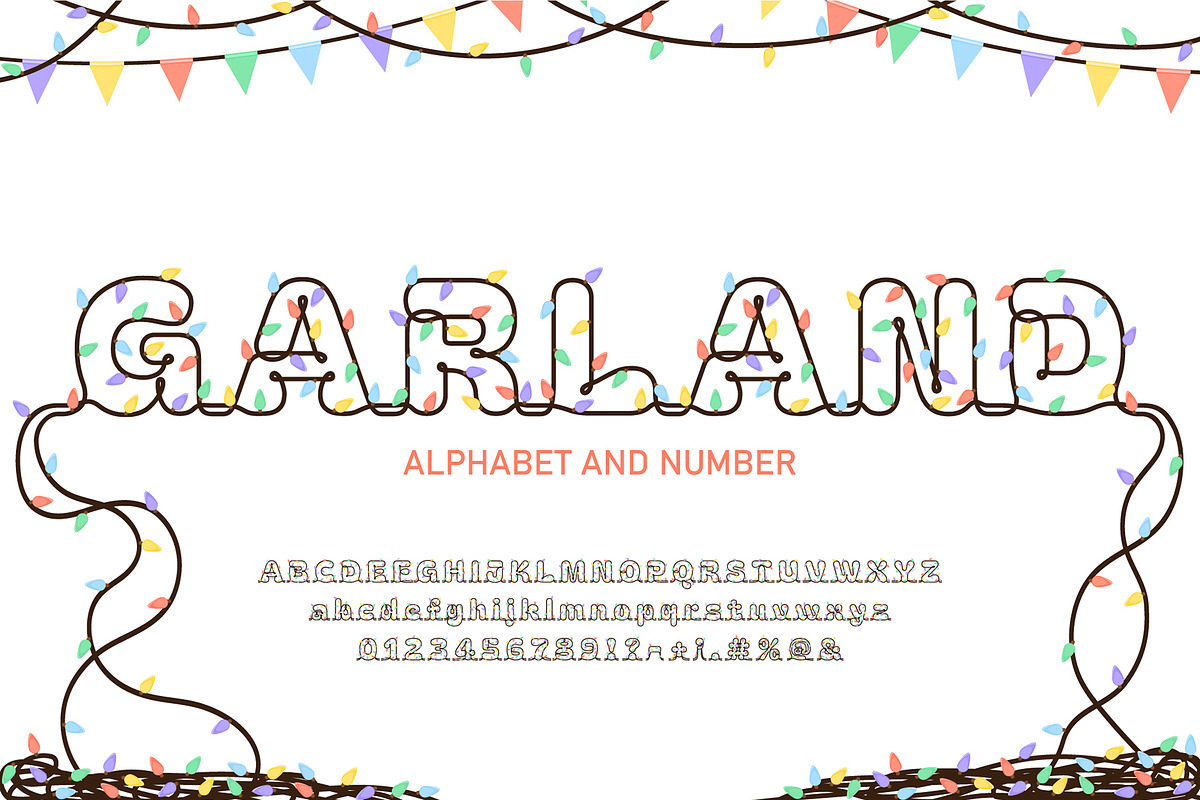 Christmas Garland Alphabet, a Graphic by Pro_Vector (Photo 1 of 3)