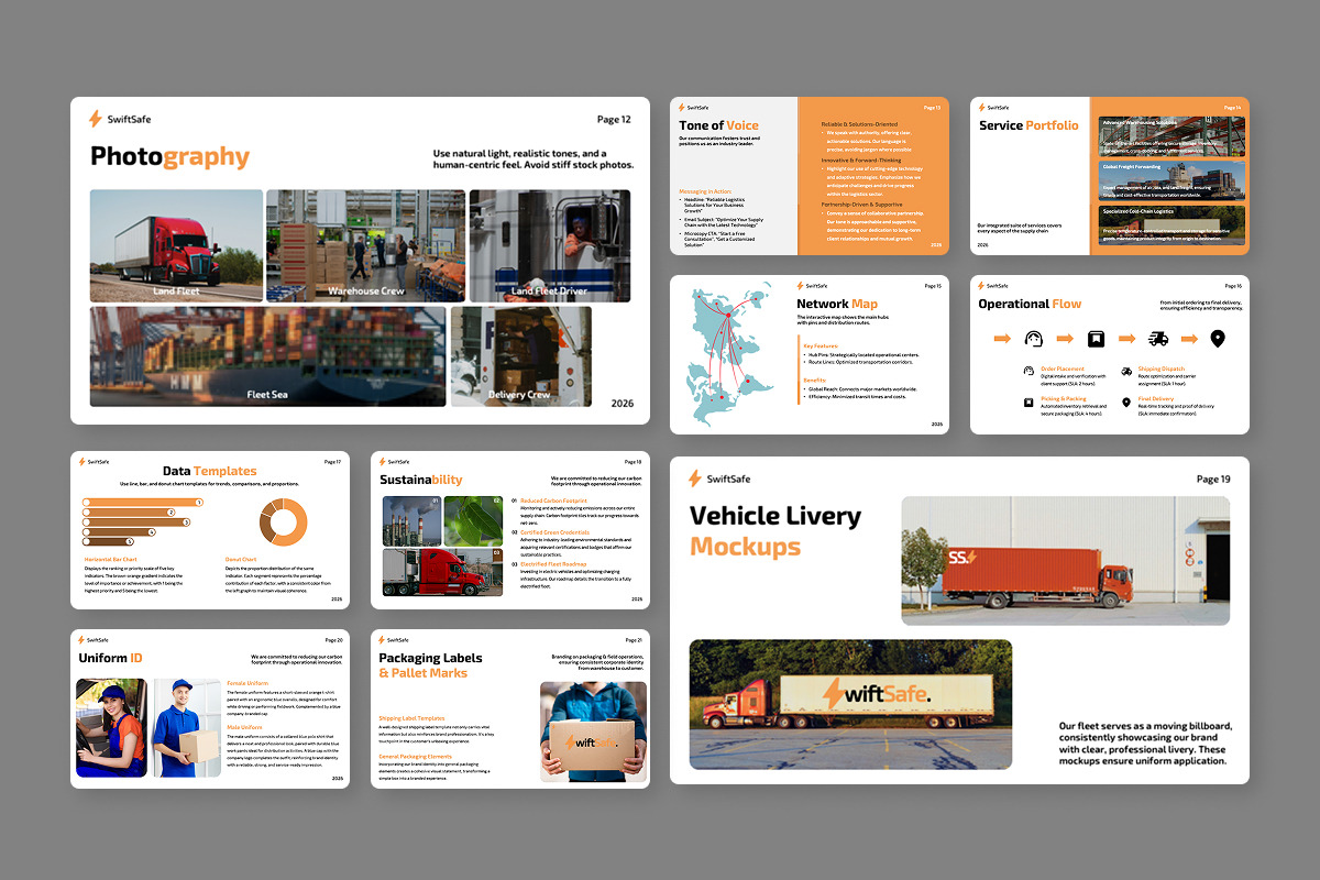 Logistics Brand Keynote Template, a Presentation Template by twinstd (Photo 4 of 5)