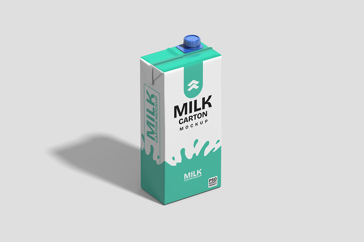 Milk Carton - Mockup, a Packaging Mockup by Rometheme Std (Photo 2 of 5)