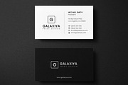 Minimal Business Card With Mockup, a Business Card Template by Galaxiya (Thumbnail 2 of 4)