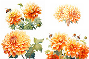 Dahlia Floral, a Seasonal Illustration by artsy-fartsy (Thumbnail 3 of 6)