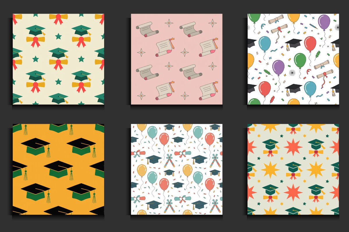 35 Graduation Seamless Patterns, a Pattern Graphic by protabsorkar11 (Photo 3 of 4)