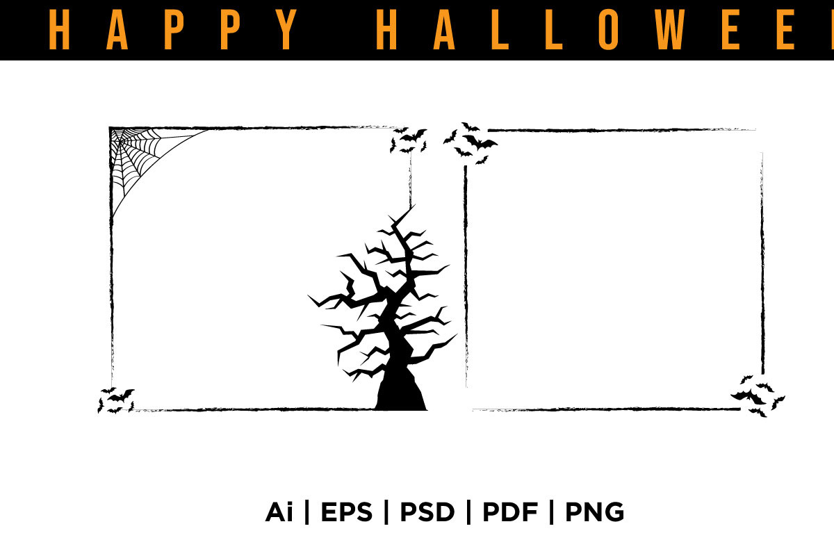 Spooky Halloween Frame Designs, a Background Graphic by SaaDesigns (Photo 3 of 3)