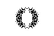 Floral Wreath Circle SVG Bundle, an Illustration by Creativeshirt (Thumbnail 40 of 51)