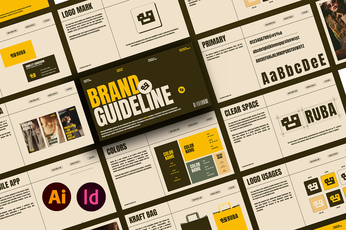 Ruba | Brand Guidelines Presentation, a Presentation Template by Artisan Vibes (Photo 1 of 11)