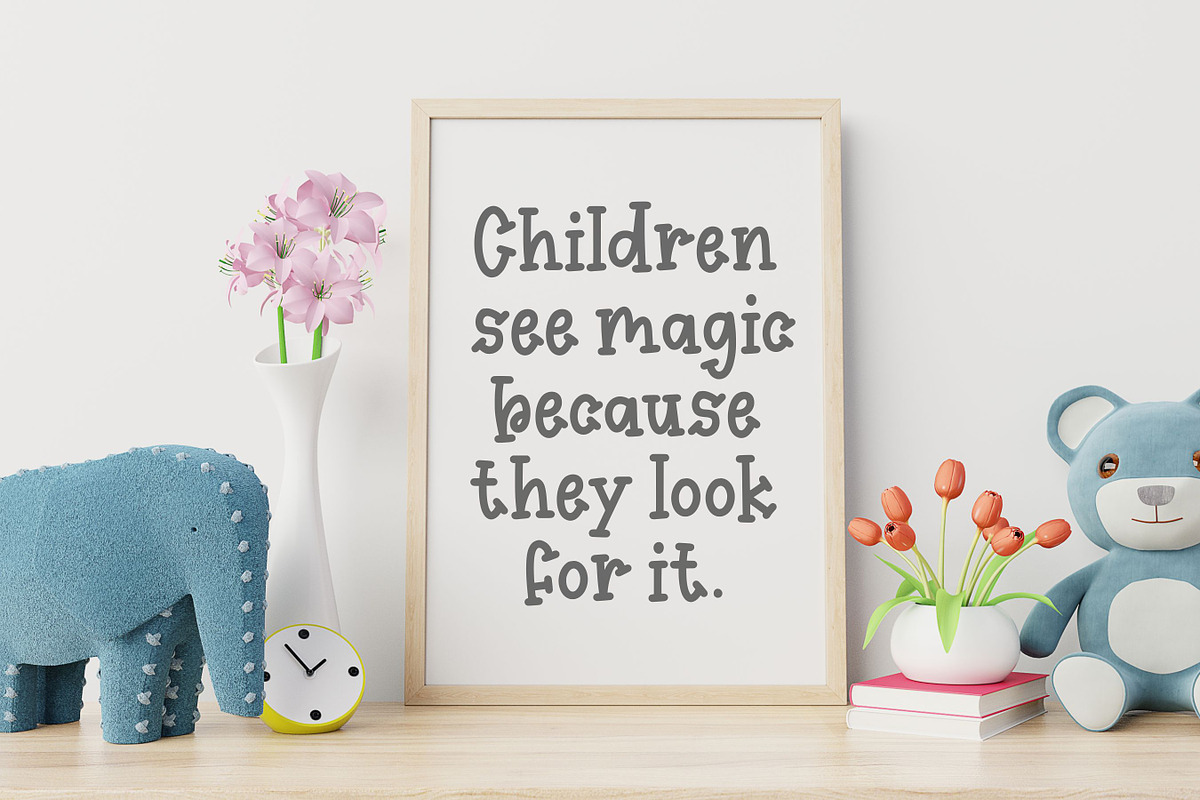 Kidsfun - Cute Slab Serif Font, a Slab Serif Font by Balpirick Studio (Photo 5 of 7)
