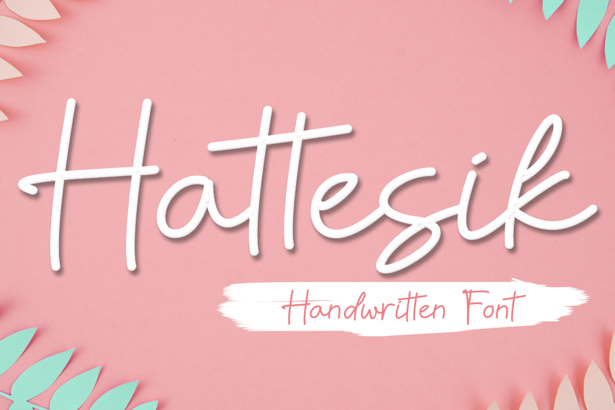 Hattesik Script Monoline Font, a Script Font by MC Creative (Photo 1 of 7)