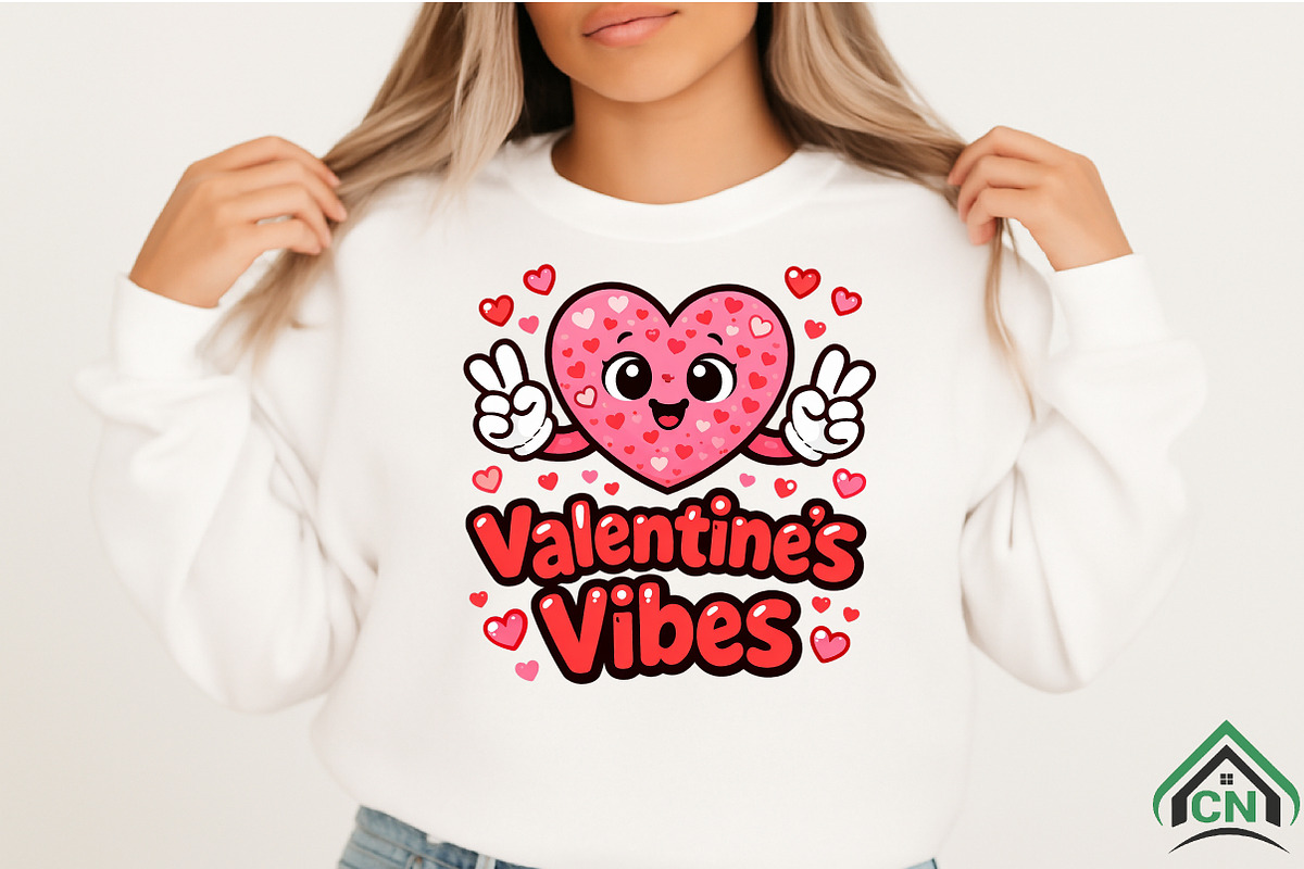 Valentine’s Vibes Cute Heart PNG, an Illustration by Craft Nest (Photo 2 of 4)