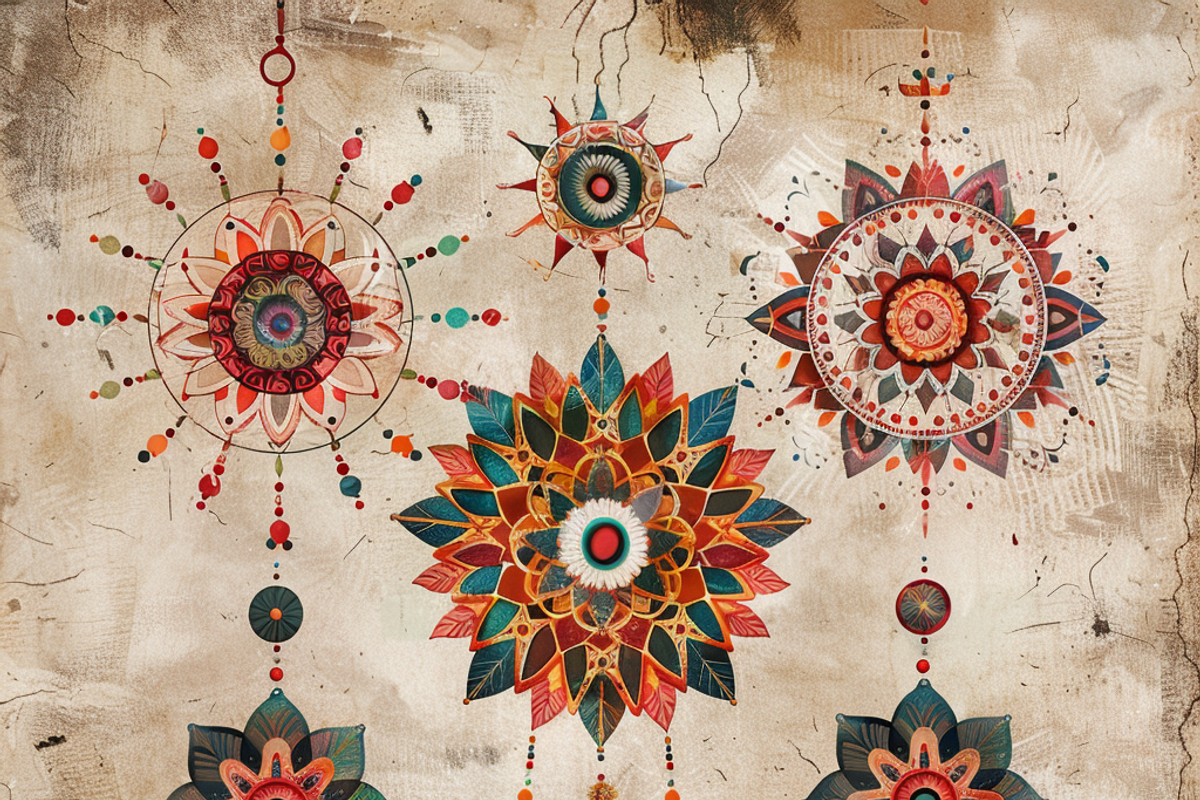 Bohemian Floral Mandalas, a Background Graphic by Printable Treasure (Photo 9 of 9)