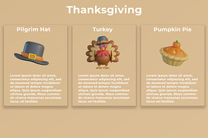 3D Thanksgiving Icon