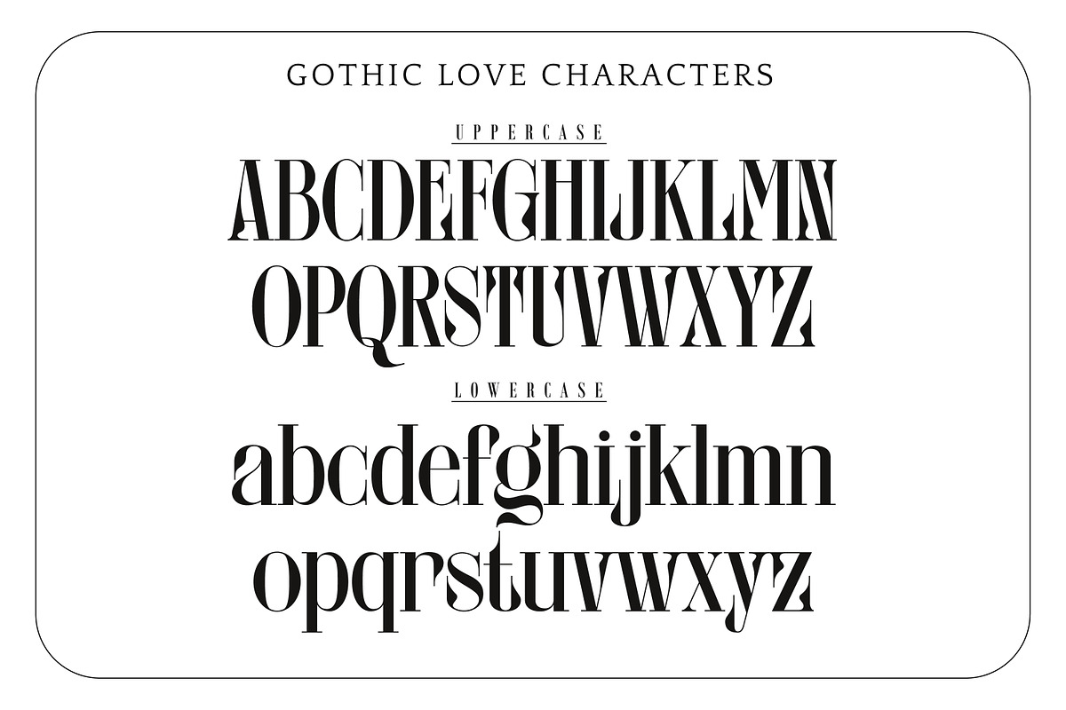 Gothic Love - Condensed Serif Font, a Serif Font by Struvictory.art (Photo 4 of 11)