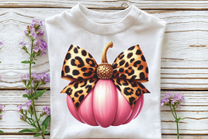 Leopard Coquette Bow Pumpkin