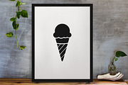 Ice Cream Silhouette SVG, a Food Illustration by newminddesign (Thumbnail 3 of 3)