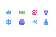 Glassmorphism Icon Set, a Finance Illustration by studiogstock (Thumbnail 3 of 3)