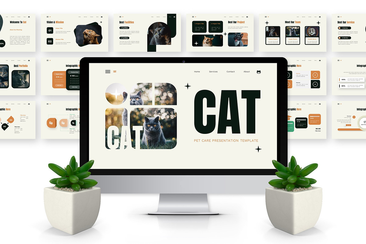 Cat - Pet Care Google Slide preview 5