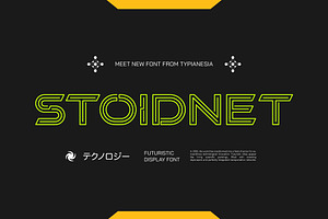 Stoidnet - Futuristic Display Font