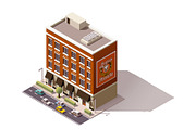 Vector isometric building, a Work Illustration by tele52