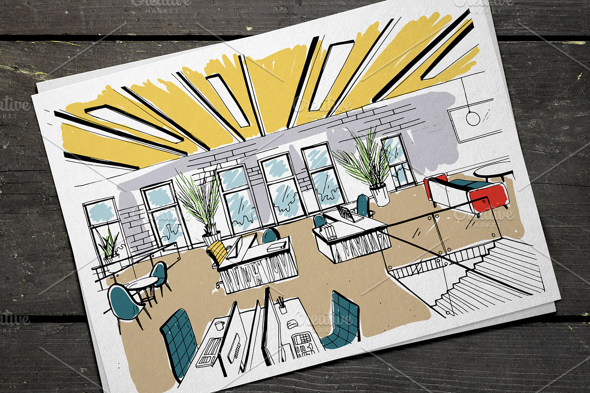 Coworking, open space, workspace, a Work Illustration by Good Studio (Photo 3 of 4)