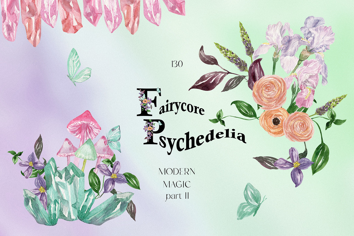Magic Mushroom Fairycore Psychedelia, a Healthcare Illustration by Catch the Dream Art (Photo 1 of 12)