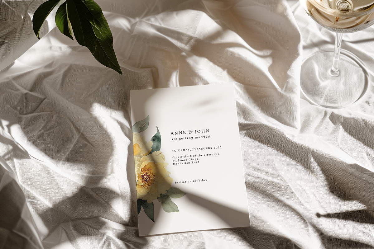 Watercolor Yellow Peony Bouquet, a Decorative Illustration by ThaismotaCreativeCo (Photo 9 of 11)