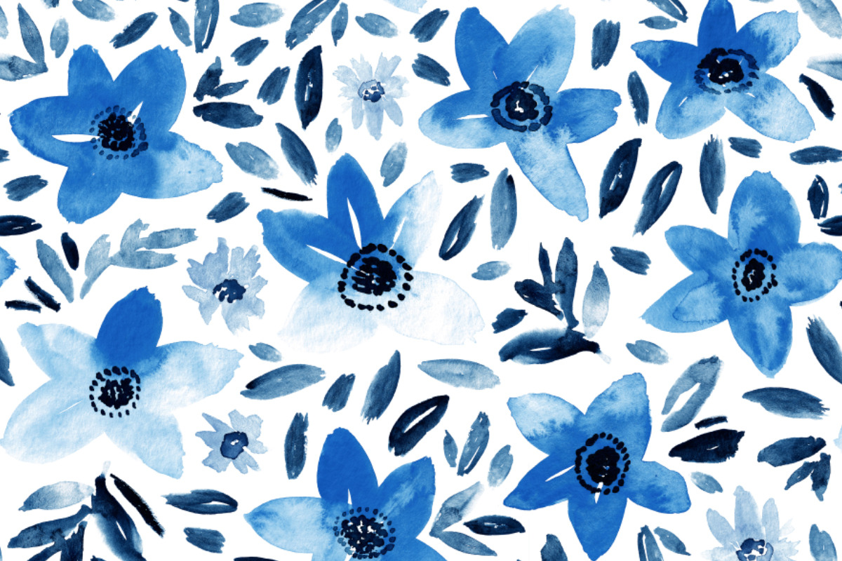 Azure, navy and white, a Pattern Graphic by Anya-D (Photo 5 of 9)