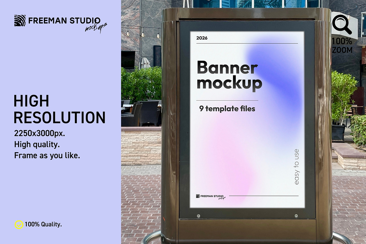 Banner Mockup Set, an Advertising Mockup by Freeman Studio (Photo 5 of 10)
