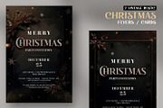 2 Christmas Elegant-Vintage Flyers, a Flyer Template by PixelsDesign (Thumbnail 1 of 3)