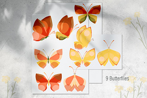 Summer Clipart.Butterfly Clipart