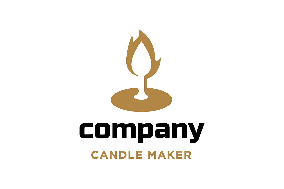 candle maker torch lighter logo, a Branding & Logo Template by funpixel