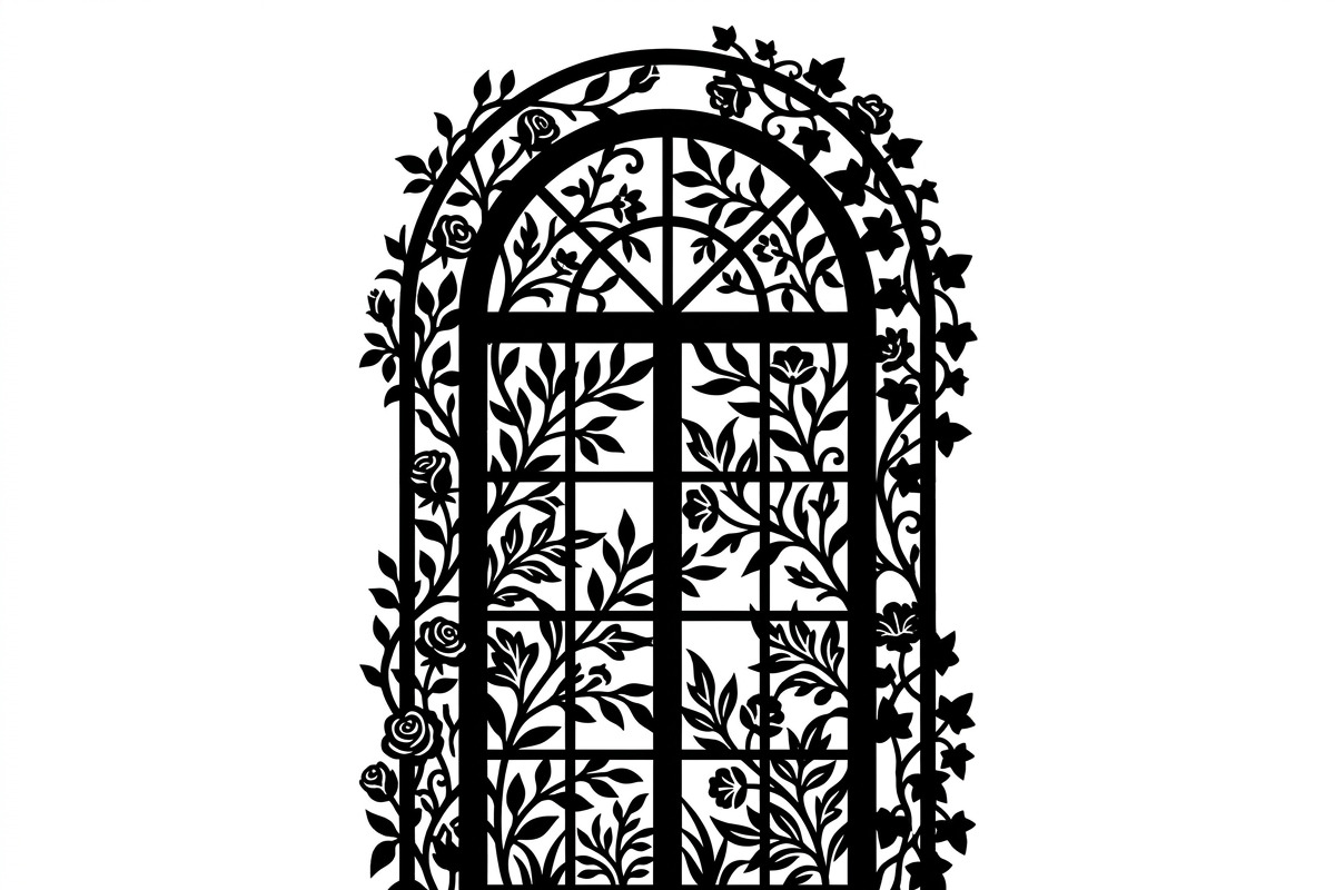 50 Floral French Window Ornament, a Decorative Illustration by Amazin_art (Photo 19 of 44)