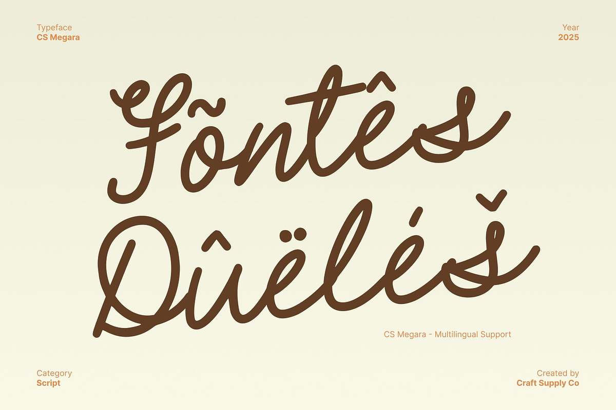 CS Megara – Handwritten Script Font, a Script Font by Craft Supply Co. (Photo 5 of 8)