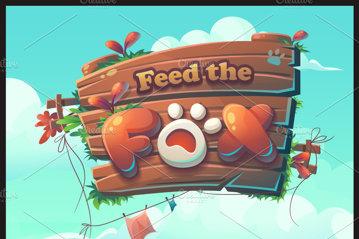 Feed the Fox GUI, an Illustration by Nearbirds (Photo 1 of 5)