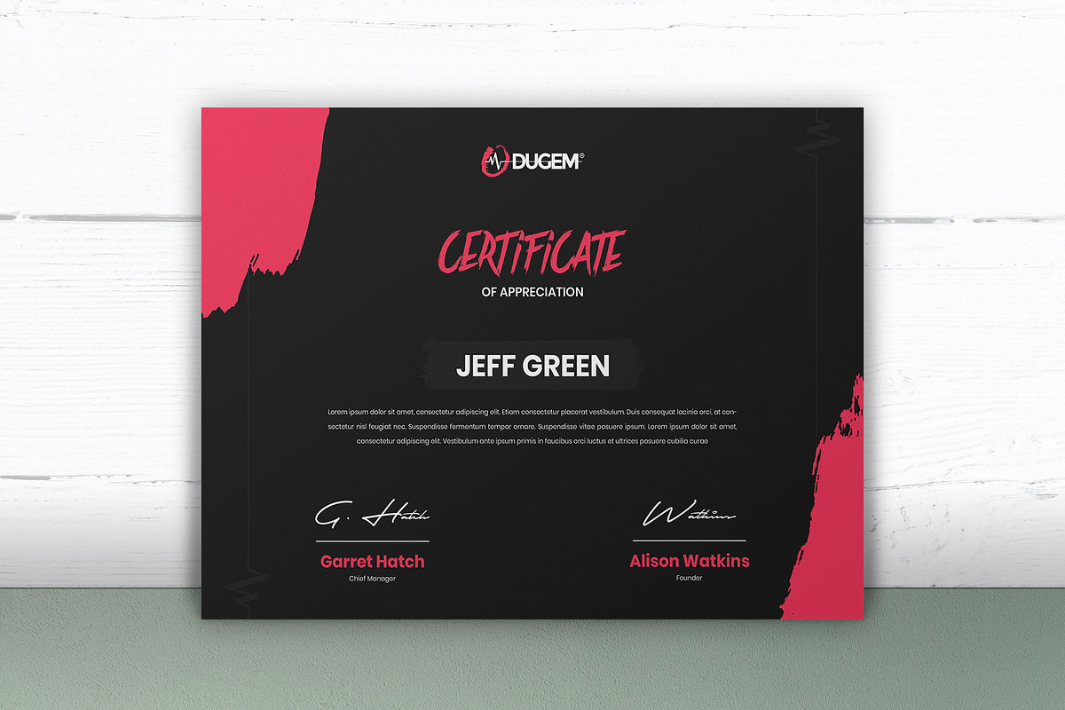 Certificate - Dugem 3, a Templates & Theme by Themes Awesome (Photo 3 of 3)